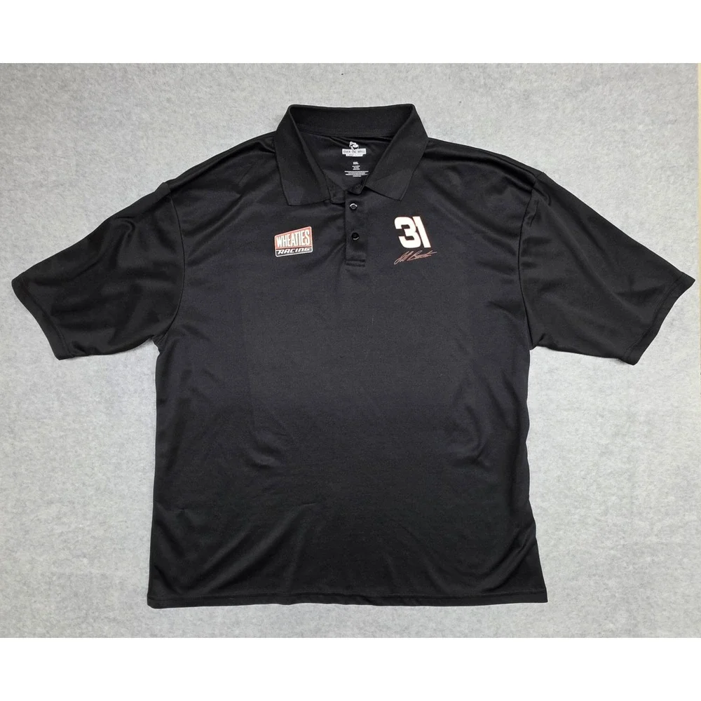 Jeff Burton #31 Wheaties Racing NASCAR Polo Shirt XXL Black RCR